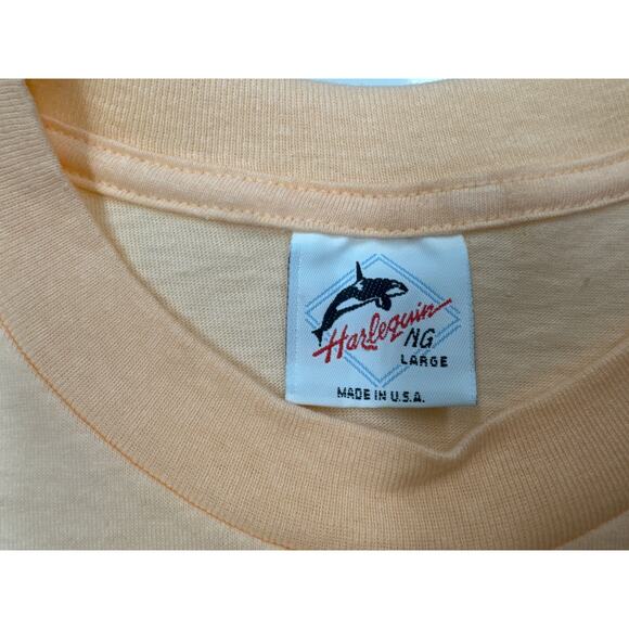 Vintage Harlequin Butterfly Graphic T-Shirt Salmon Large Single Stitch USA - Picture 11 of 12